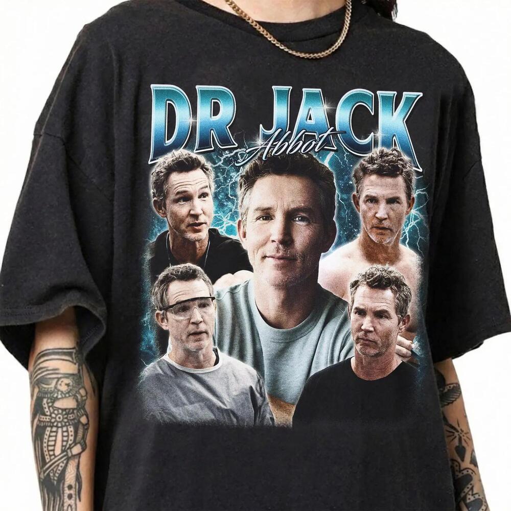 Style Male Doctor Shirt, Multiple Portraits Of A Man, Blue Lightning Background
